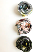 プリーツ加工ボタニカル柄スカーフ 2021AW売れ筋トレンド新作 薄手細幅