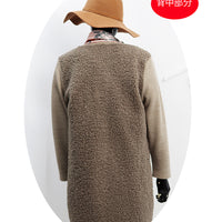 もこもこループボアキルトニット編みコート