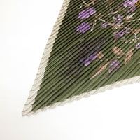 プリーツ加工ボタニカル柄スカーフ 2021AW売れ筋トレンド新作 薄手細幅