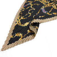 プリーツ加工ベルト柄スカーフ 2021AW売れ筋トレンド新作 薄手細幅チェーン