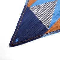 プリーツ加工幾何ブロック柄スカーフ 2021AW売れ筋トレンド新作