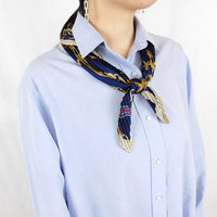 プリーツ加工ベルト柄スカーフ 2021AW売れ筋トレンド新作 薄手細幅チェーン