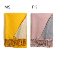 リバーシブル無地ストール 2021AW売れ筋トレンド新作 多色展開ブランケット