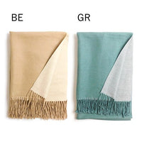 リバーシブル無地ストール 2021AW売れ筋トレンド新作 多色展開ブランケット