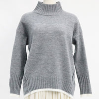 カシミヤ混ふんわりニットプルオーバー