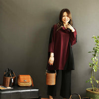 ビーズ糸スヌード付切り替えチューニック