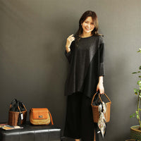 ビーズ糸スヌード付切り替えチューニック