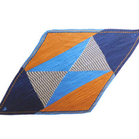 プリーツ加工幾何ブロック柄スカーフ 2021AW売れ筋トレンド新作