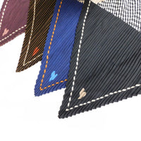 プリーツ加工幾何ブロック柄スカーフ 2021AW売れ筋トレンド新作