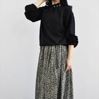 秋から春まで着られる!大人のほの甘かわいい衿元パールプルオーバー asone femme アズワンファム