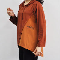 ツートーン パーカー 薄手 裾絞り レディース テールカット M~L 旅行 お出かけ 日よけ UV対策 寒さ対策 アウトドア 春 秋 冬 asone femme アズワンファム