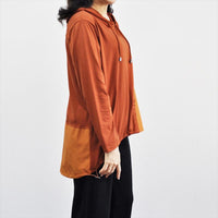 ツートーン パーカー 薄手 裾絞り レディース テールカット M~L 旅行 お出かけ 日よけ UV対策 寒さ対策 アウトドア 春 秋 冬 asone femme アズワンファム