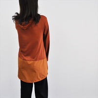 ツートーン パーカー 薄手 裾絞り レディース テールカット M~L 旅行 お出かけ 日よけ UV対策 寒さ対策 アウトドア 春 秋 冬 asone femme アズワンファム