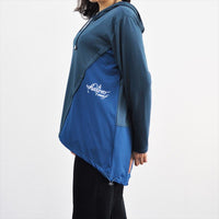 ツートーン パーカー 薄手 裾絞り レディース テールカット M~L 旅行 お出かけ 日よけ UV対策 寒さ対策 アウトドア 春 秋 冬 asone femme アズワンファム