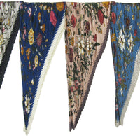 プリーツ加工 花柄スカーフ 2021AW売れ筋トレンド新作