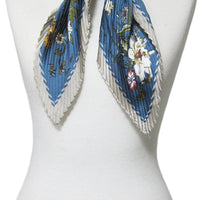 プリーツ加工 花柄スカーフ 2021AW売れ筋トレンド新作