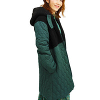 もこもこループボアコンビソフトタッチスエード調軽量キルトコート