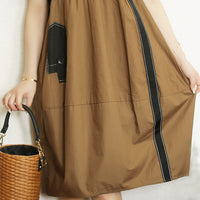 ハイウエスト 半袖 デザイン チュニック