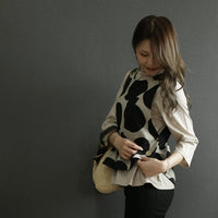 【春夏物】レディースベストショート丈大きめドット柄可愛い人気グレーブラックおしゃれおすすめ母の日プレゼント送料無料