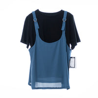 【5と0のつく日ポイント+5倍】【春夏物】レディースベスト&Tシャツアンサンブルサマーセットカジュアルトップスレイヤード2点セット重ね着母の日プレゼント送料無料