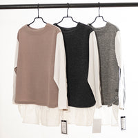 レディース和調刺繍5分袖ブラウス女性