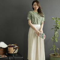 【お買い物マラソンポイント最大44倍】【春夏物】レディースプルオーバー花柄立体モチーフ刺繍プルオーバー可愛い花柄モチーフフリル