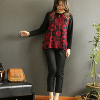 【5と0のつく日ポイント+5倍】【春夏物】レディースドット柄ジャカードストレッチベストジップアップベスト母の日プレゼント送料無料