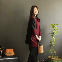 ビーズ糸スヌード付切り替えチューニック