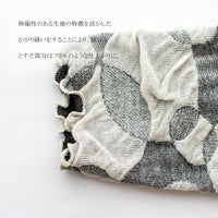 長袖  ドット柄 凹凸感のあるジャガード　トップス レディース